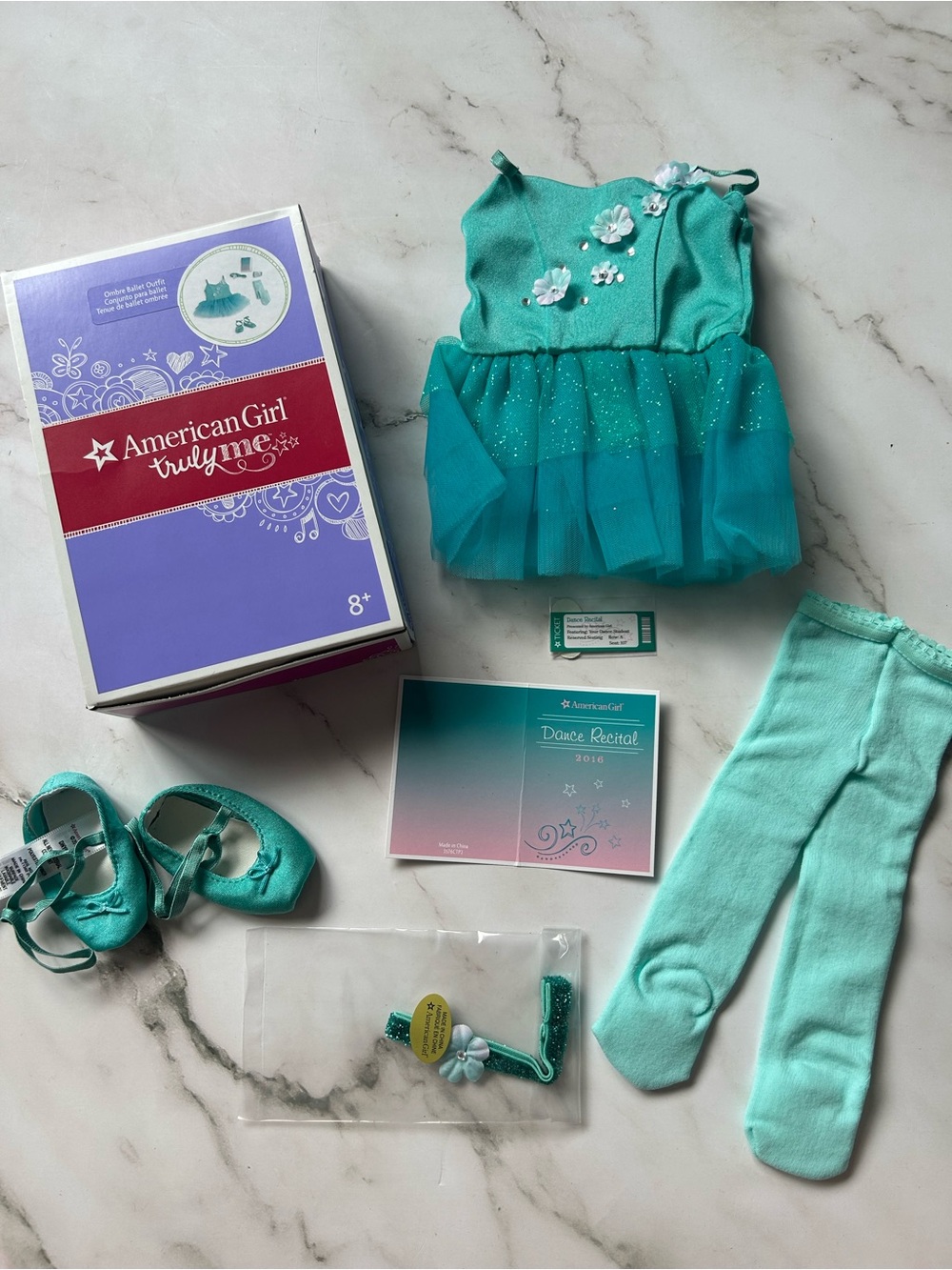 2018 American Girl Truly Me Ombre Ballet Doll Outfit